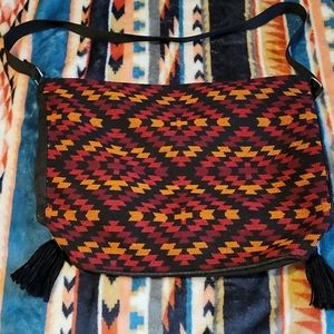Boho Vintage southwestern Aztec Print Purse